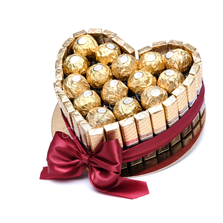 Donáška Kvetov - Darčekový balíček Ferrero srdce